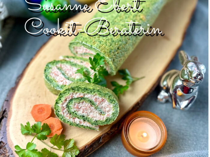 Rucola-Rolle mit Möhrencreme